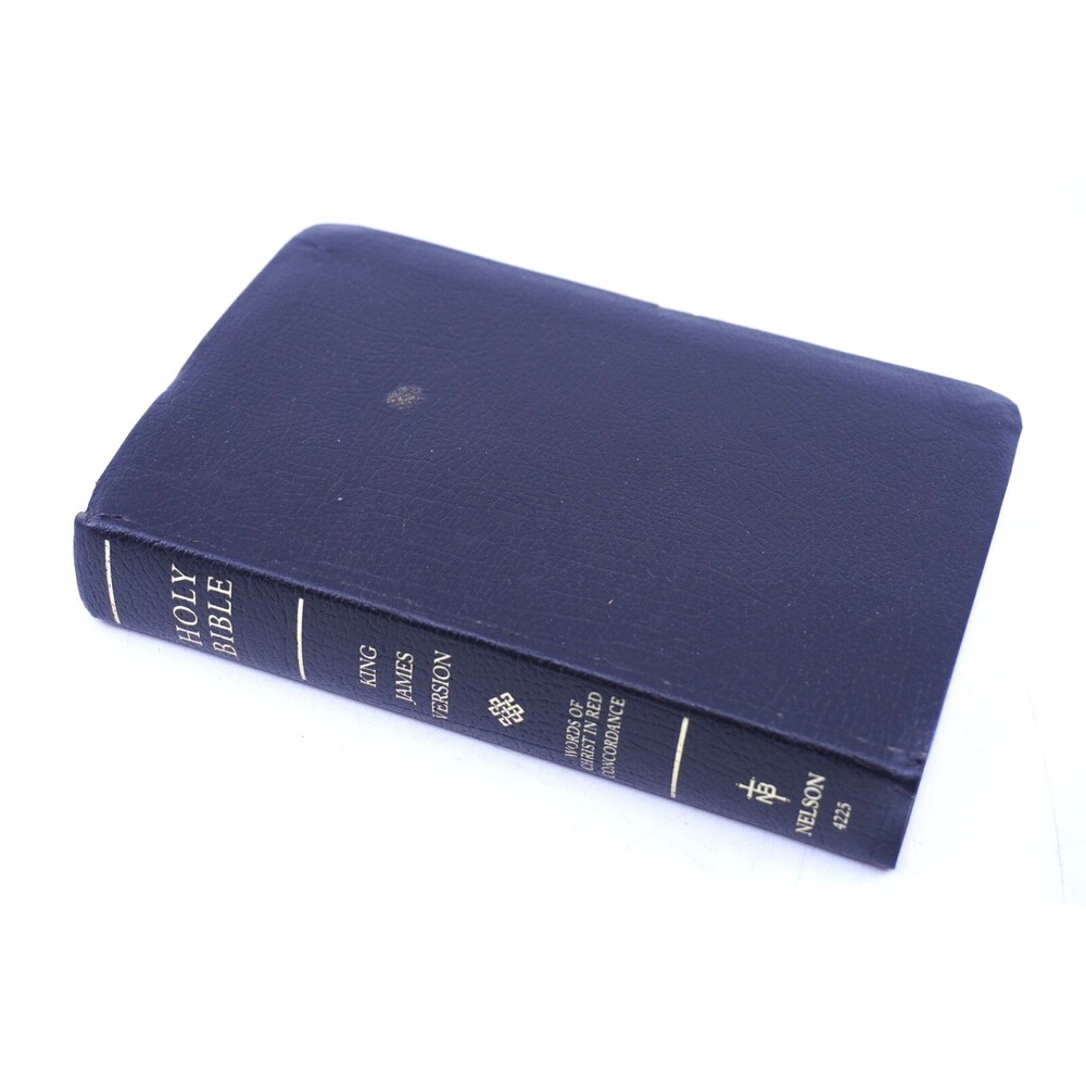 Holy Bible KJV Red Letter Bonded Black Leather NELSON 4225 Belgium Print